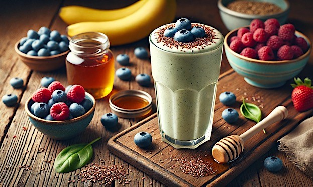 Soja-Smoothie mit Leinsamen