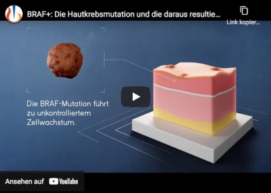 Die Hautkrebsmutation und die daraus resultierende Therapieoption kurz erklärt - ©Novartis Pharma