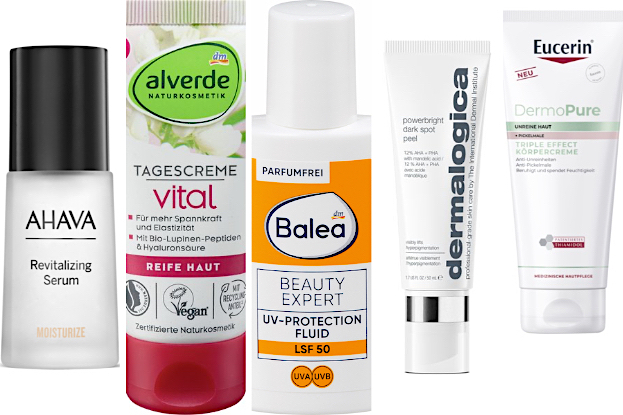 ©Ahava, Alverde, Balea, Dermalogica, Eucerin